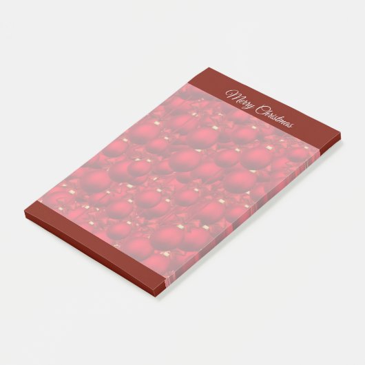 Post-it® Notes de Noël élégantes rouges (Incliné)