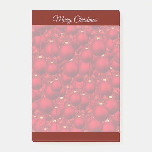 Post-it® Notes de Noël élégantes rouges (Devant)