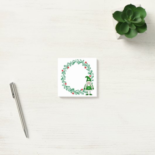 Post-it® Notes De Noël Gnome Et Wreath Post-It (Bureau)