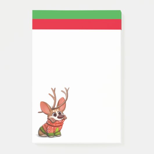 Post-it® Notes de Noël sur les chiens Corgi (Devant)