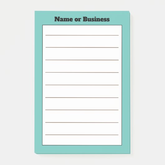 Post-it® Notes de nom commercial personnalisées (Devant)