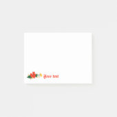 Post-it® Notes de nom de pavot rouge floral (Devant)