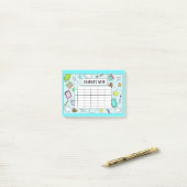 Post-it® Notes de nom personnalisable du calendrier scolair (Sur un bureau)