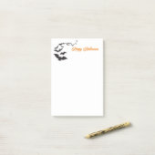 Post-it® Notes de notes sur les chauves-souris Halloween (Sur un bureau)