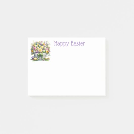 Post-it® Notes de panier floral de Pâques (Devant)
