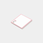 Post-it® Notes de parachute pingouin mignon rose pastel (Incliné)
