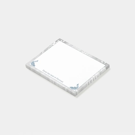 Post-it® Notes de Peacocks bleus (Incliné)