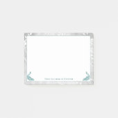 Post-it® Notes de Peacocks turquoises (Devant)