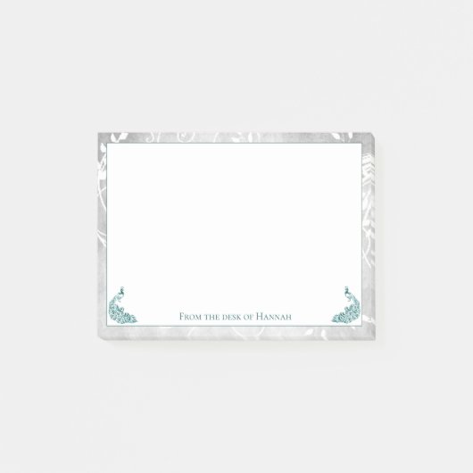 Post-it® Notes de Peacocks turquoises (Devant)