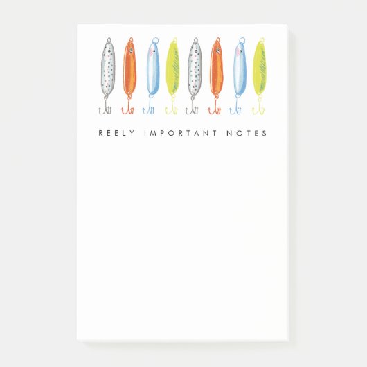 Post-it Notes de pêche Notes vraiment importantes (Devant)