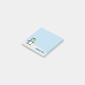 Post-it® Notes de petit pingouin marchant sur la neige (Incliné)