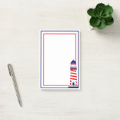 Post-It Notes de phare patriotique rouge blanc ble (Bureau)
