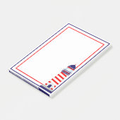 Post-It Notes de phare patriotique rouge blanc ble (Incliné)