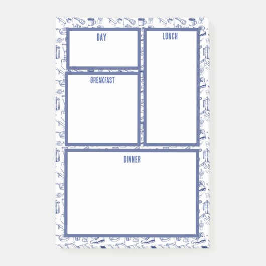 Post-it® Notes de planification des repas de famille du voy (Devant)