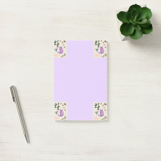Post-it® Notes de poisson-chat cactus (Bureau)
