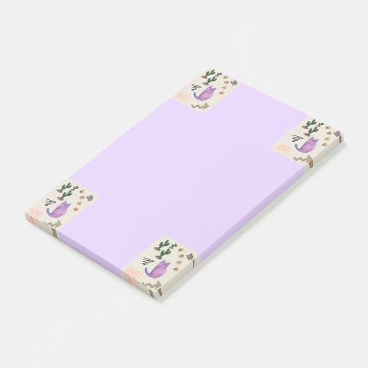 Post-it® Notes de poisson-chat cactus (Incliné)