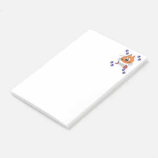 Post-it® Notes de poisson de chaton de chat  (Incliné)