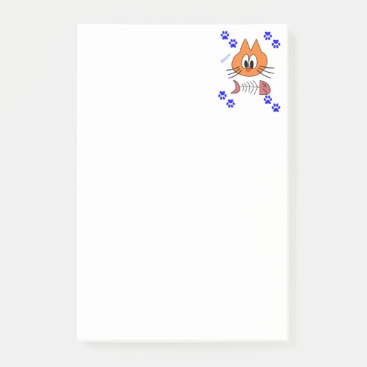 Post-it® Notes de poisson de chaton de chat (Devant)