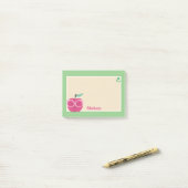 Post-it® Notes de pomme ludiques et mignonnes (Sur un bureau)