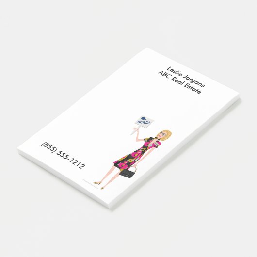 Post-it® Notes de post-it 4 x 6 (Incliné)