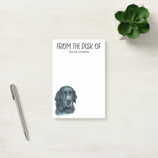 Post-it® Notes de post-it Black Lab Lover (Bureau)