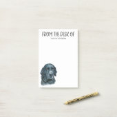 Post-it® Notes de post-it Black Lab Lover (Sur un bureau)