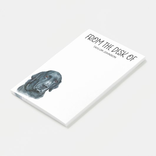 Post-it® Notes de post-it Black Lab Lover (Incliné)