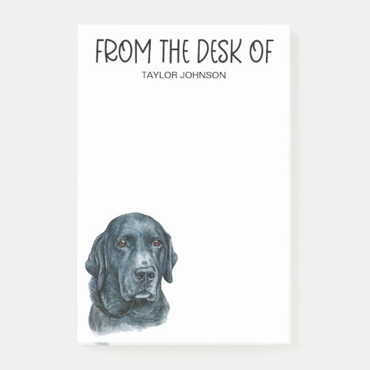 Post-it® Notes de post-it Black Lab Lover (Devant)