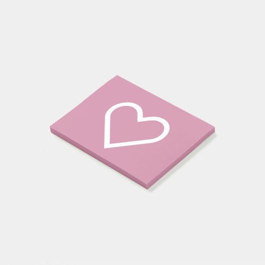 Post-it® Notes de post-it blanches roses de Valentines de (Incliné)