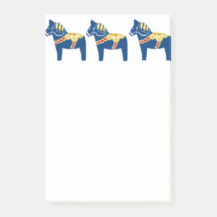 Post-it® Notes de post-it bleues de cheval de Dala