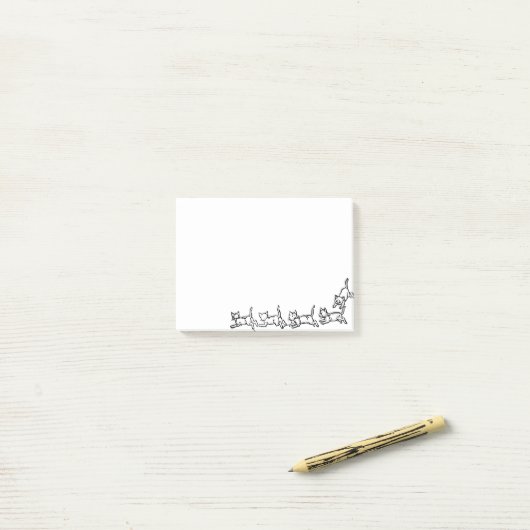 Post-it® Notes de post-it courantes de chats (Sur un bureau)