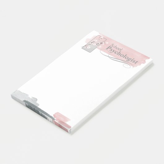 Post-it® Notes de post-it d'aquarelle de psychologue (Incliné)