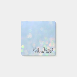 Post-it® Notes de post-it de Bokeh (bleues)