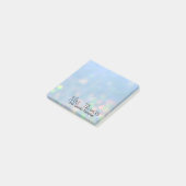 Post-it® Notes de post-it de Bokeh (bleues) (Incliné)