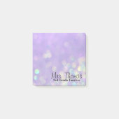 Post-it® Notes de post-it de Bokeh (pourpres) (Devant)