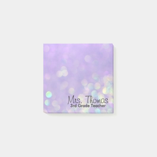 Post-it® Notes de post-it de Bokeh (pourpres) (Devant)