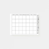 Post-it® Notes de post-it de calendrier (Devant)