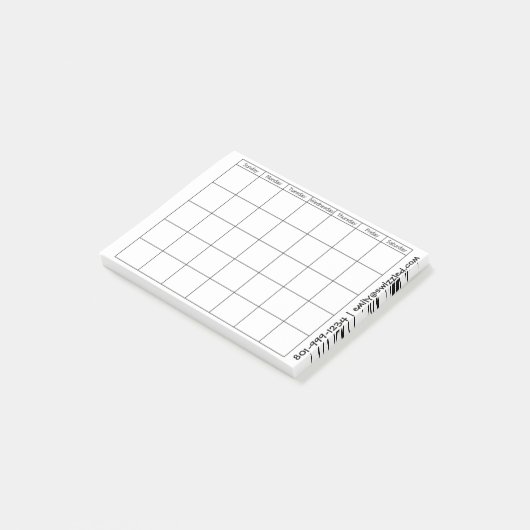 Post-it® Notes de post-it de calendrier (Incliné)