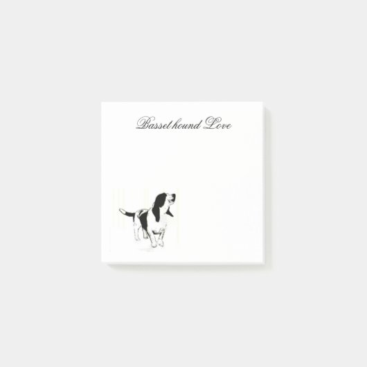 Post-it® Notes de post-it de chien de basset (Devant)