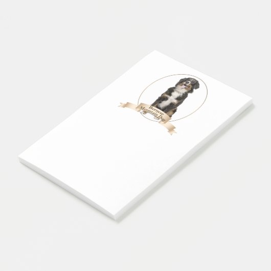 Post-it® Notes de post-it de chien de Bernese Mt. (Incliné)