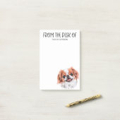 Post-it® Notes de post-it de Chin Lover japonais (Sur un bureau)