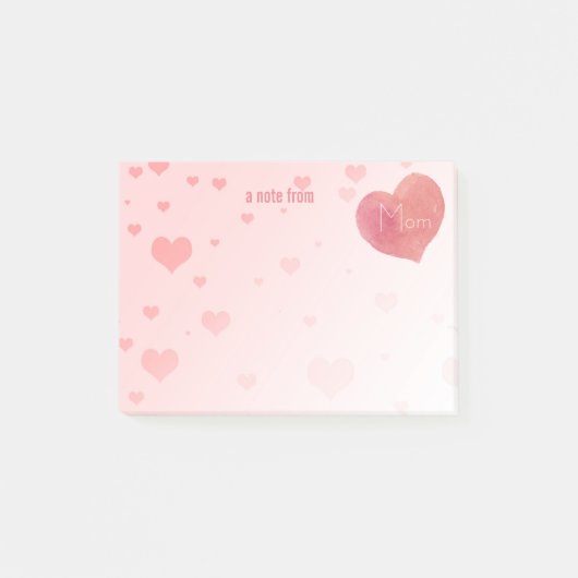 Post-it® Notes de post-it de coeur de la signature de la (Devant)