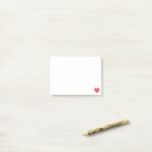 Post-it® Notes de post-it de coeur de pixel (Sur un bureau)