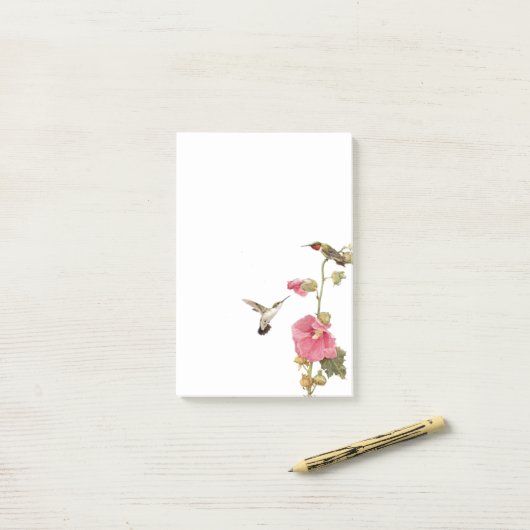 Post-it® Notes de post-it de colibris (Sur un bureau)