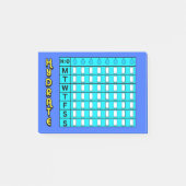 Post-it® Notes de post-it de diagramme d'hydratation (Devant)