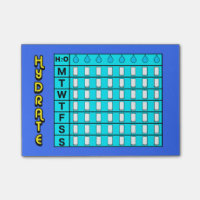 Notes de post-it de diagramme d'hydratation