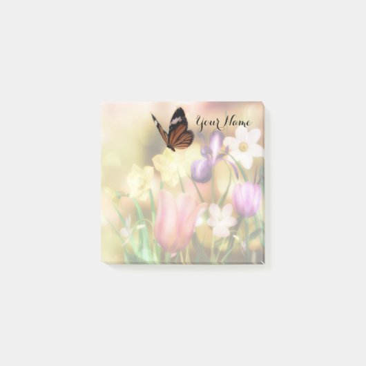Post-it® Notes de post-it de jardin de papillon (Devant)