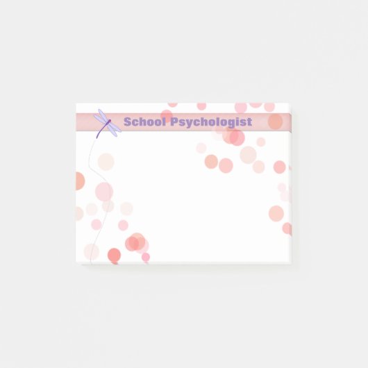 Post-it® Notes de post-it de libellule de psychologue (Devant)
