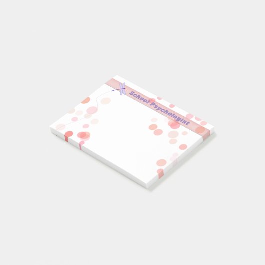Post-it® Notes de post-it de libellule de psychologue (Incliné)
