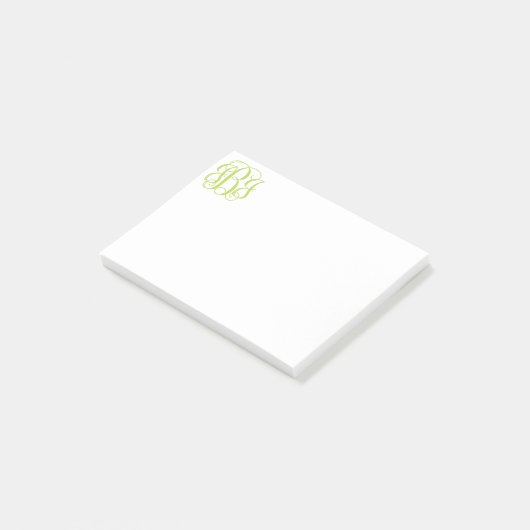 Post-it® Notes de post-it de monogramme (Incliné)